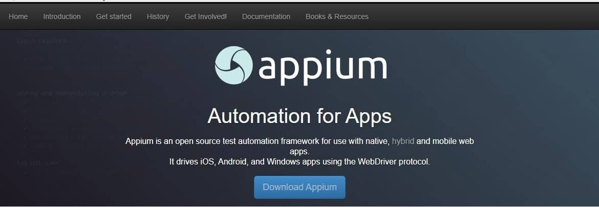 Appium Open Source Automation Testing Tool