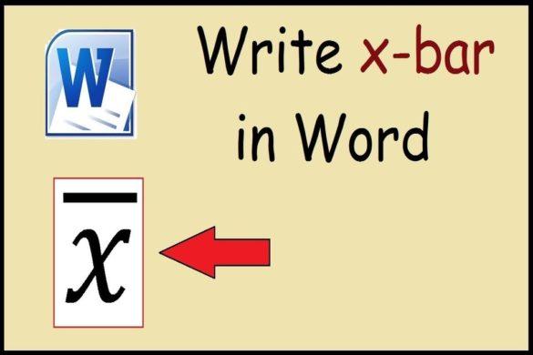 what-are-the-ways-to-make-an-x-bar-symbol-in-word